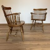 Pair of Windsor armchairs