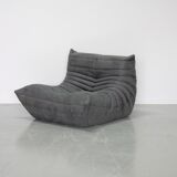 Set of grey microfiber Togo sofas designed by Michel Ducaroy 1973