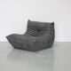 Set of grey microfiber Togo sofas designed by Michel Ducaroy 1973
