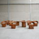 Set of Mid-Century Art Populaire Dining Chair and Table Set