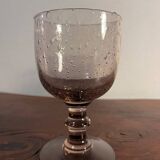 Bubbled stemmed glass, handcrafted