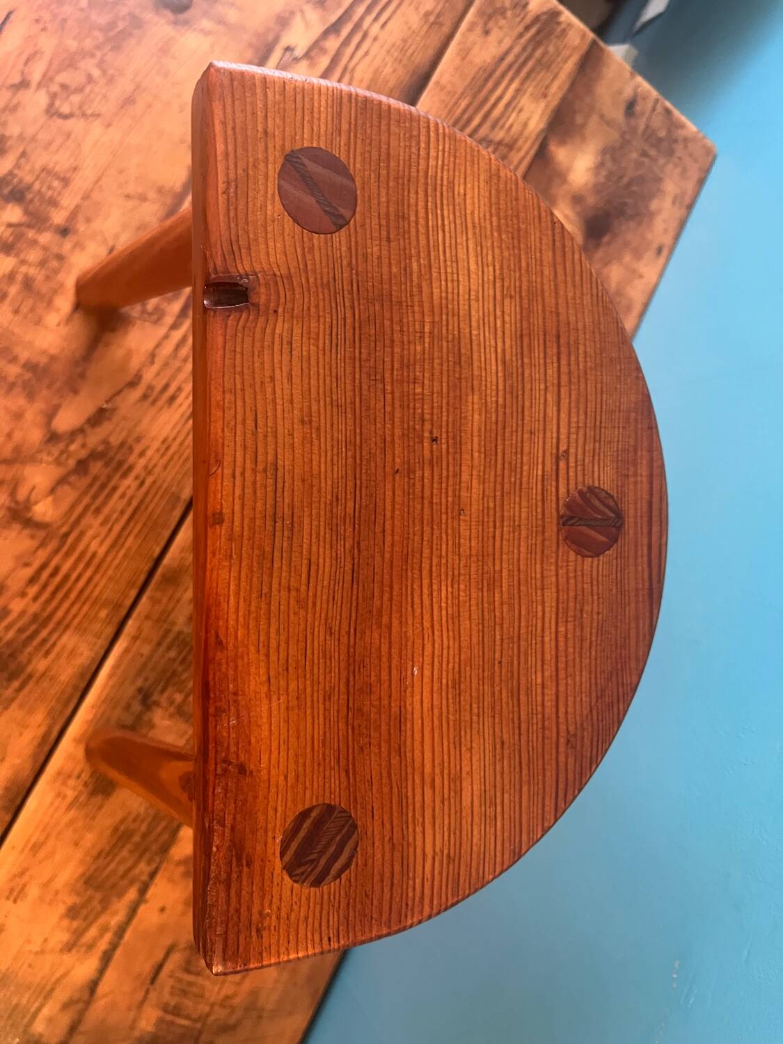 Pine tripod stool