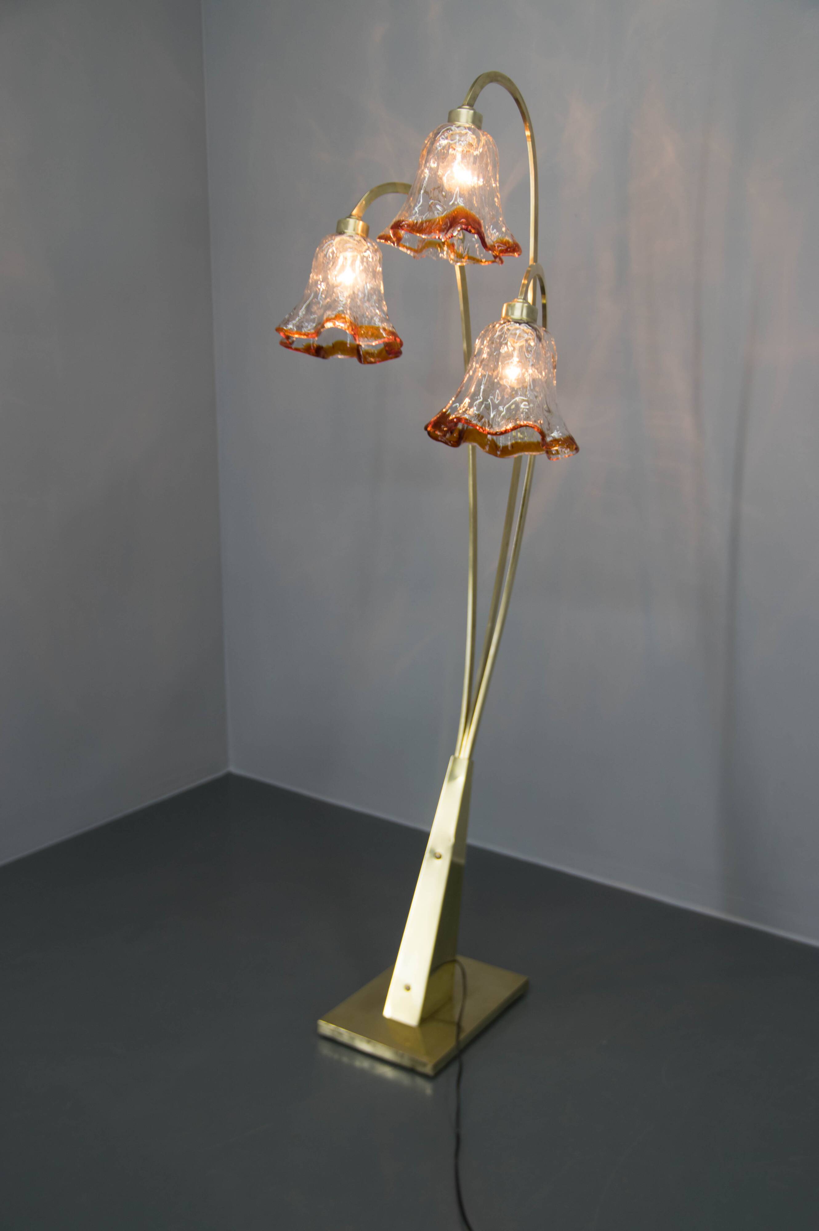 Murano Glass Floor Lamp, Italy, 1980s