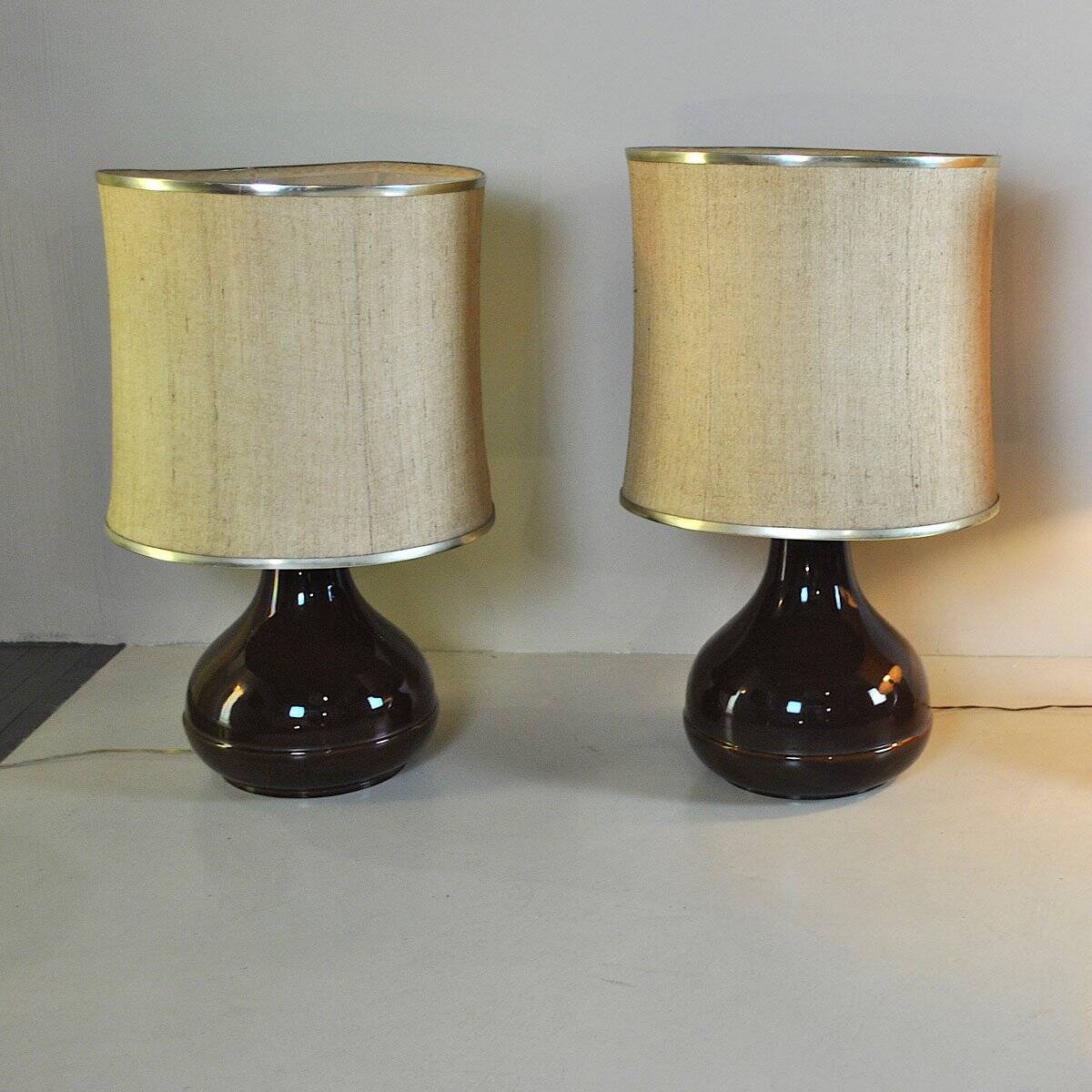 Ceramic table lamp by Ferlaro, 1960s