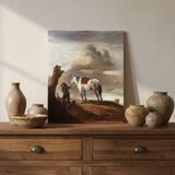 Reproduction by George Boellaard of the oil painting 'Grey Horse' by Wouwermans