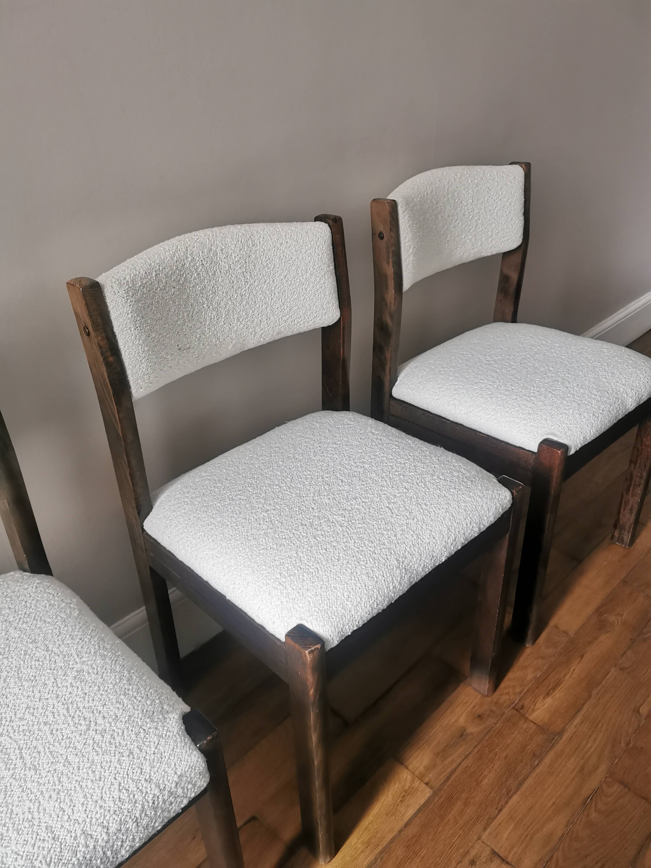 Lot de 6 chaises authentiques Emile Baumann bouclette