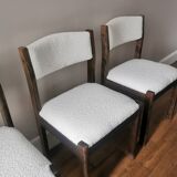 Set of 6 authentic Emile Baumann curly chairs
