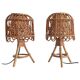 Mid-Century French Riviera Bamboo and Rattan Table Lamps, 1960s