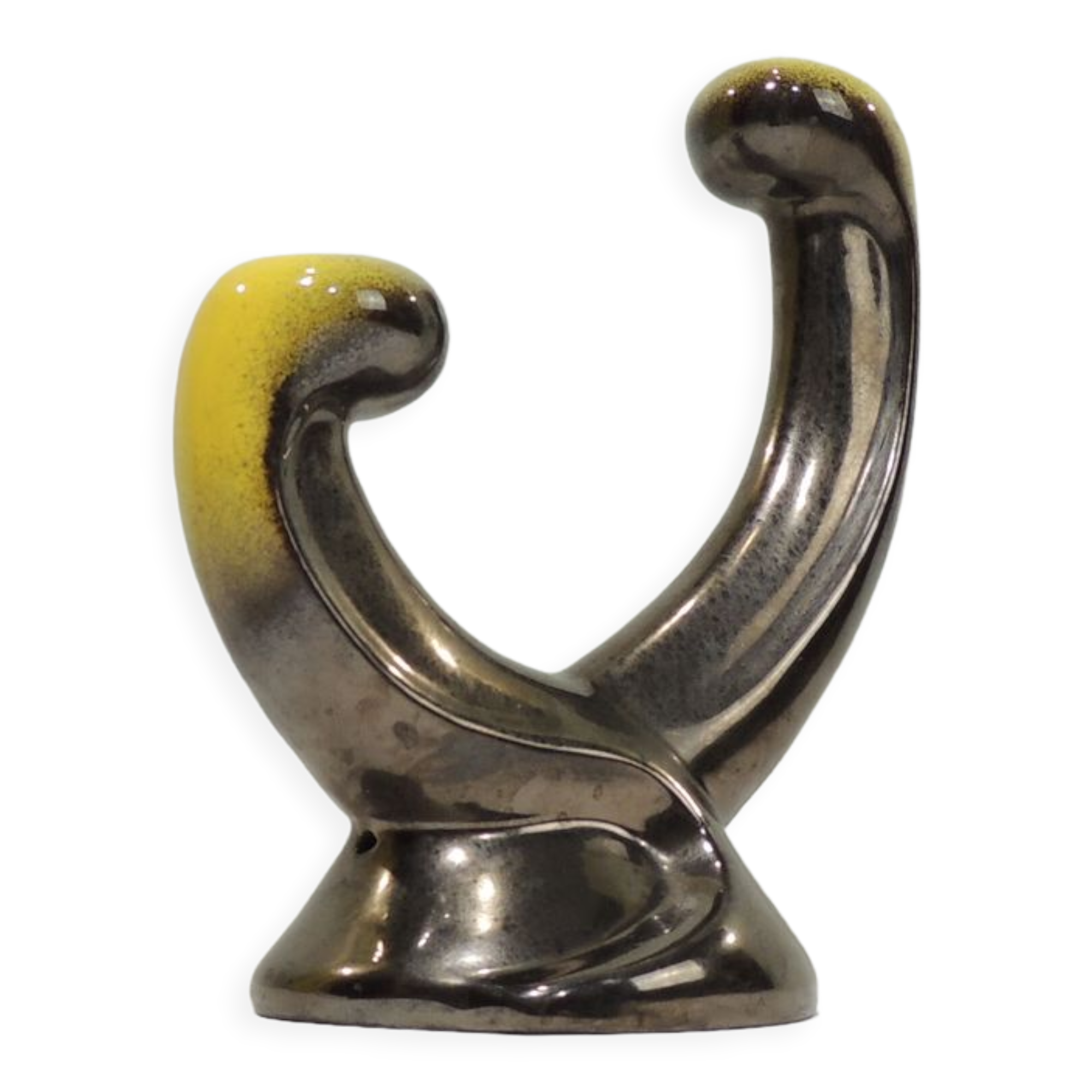 Candle holder Vallauris Ceramidi design 1950 vintage