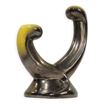 Candle holder Vallauris Ceramidi design 1950 vintage