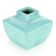 Square Turquoise Ceramic Vase