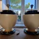 Set of 2 drimmer lamps hollywood regency