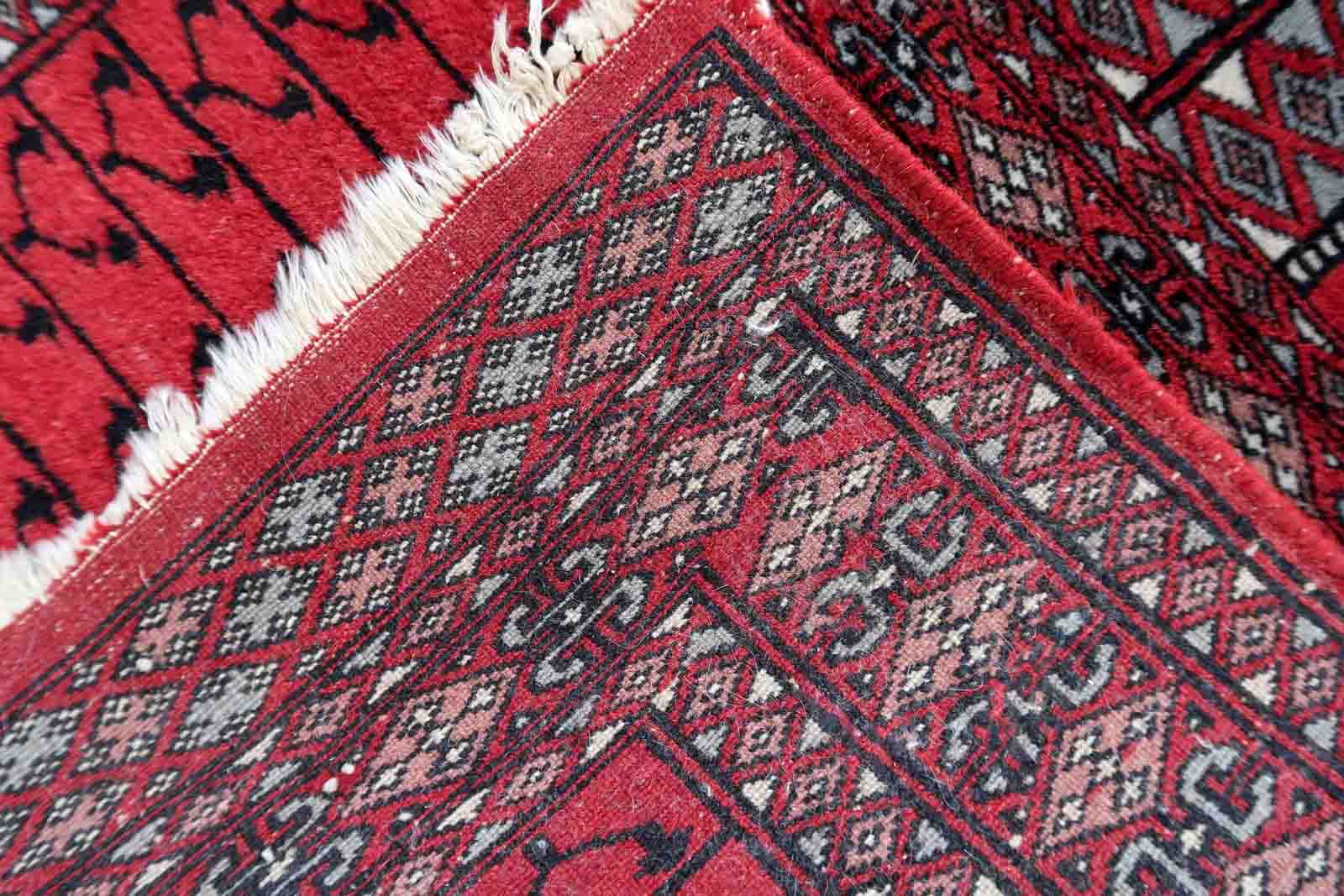 Handmade Pakistani Lahore vintage rug 64cm x 88cm 1970s
