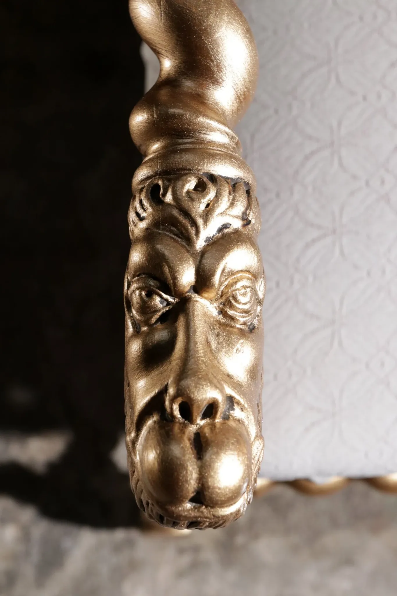 Gold and grey château armchair