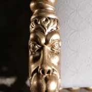 Gold and grey château armchair