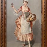 2 oils on canvas by lesvigne theodore