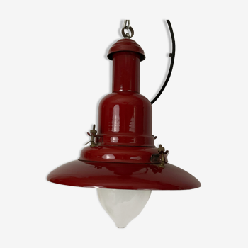 Suspension uccello rouge style lampe pecheur