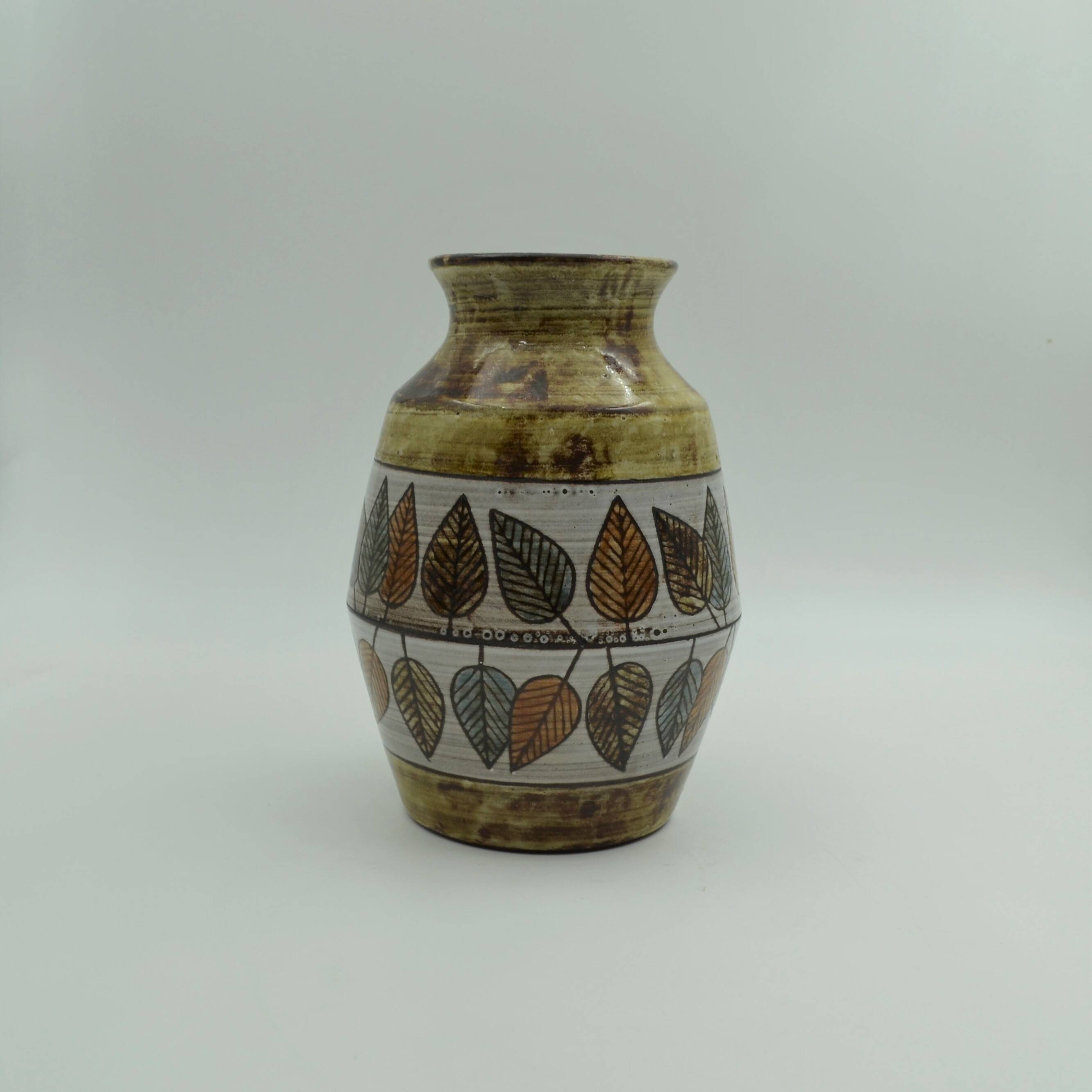 Baluster vase in earthenware by Jean-Claude Malarmey from Vallauris.