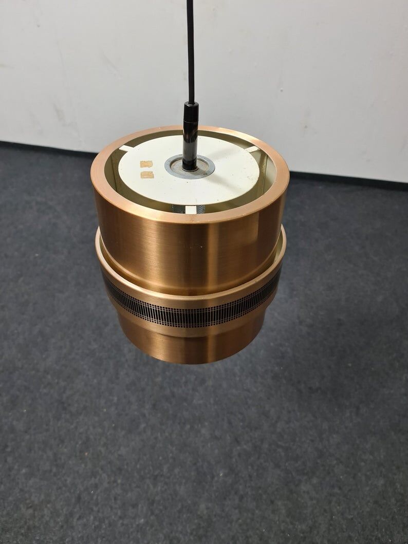 Suspension vintage Doria couleur cuivre