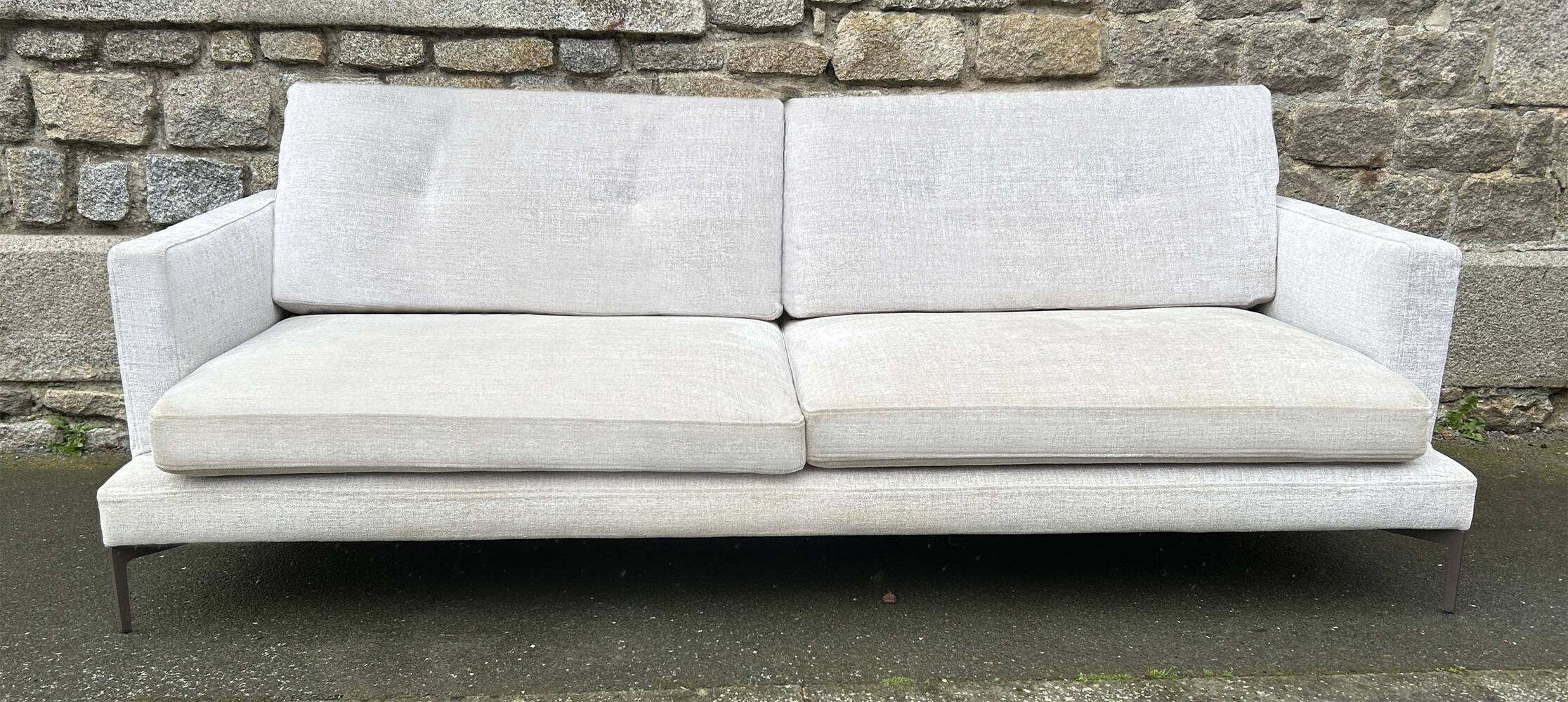 Sofa, sofa, "essentiel 154", 2 seater, VIP beige by Sergio Bicego, SABA,