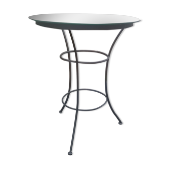 Glass tray side table