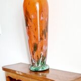 Vase verre marmoréen signé Lorrain Nancy