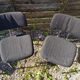 Pair Old Metal Chair Chromé - Vintage 70s Black Fabric