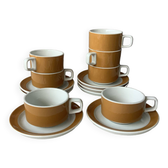 Tasses Sarreguemines design 70'