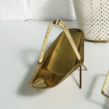 Pocket vacuum white and gold perforated sheet metal & brass 1950s-60s
