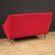 Italian sofa in red velvet from the 60s