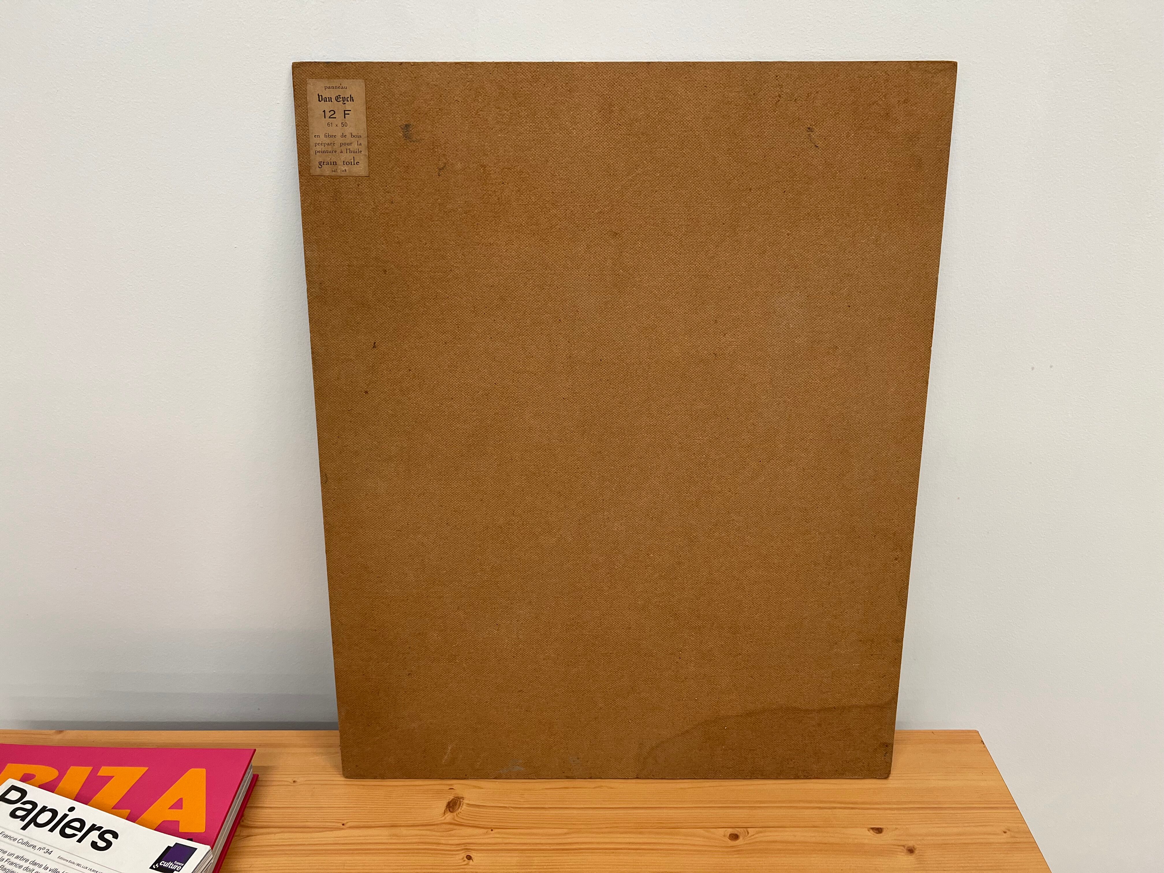 Huile sur bois, portrait de femme