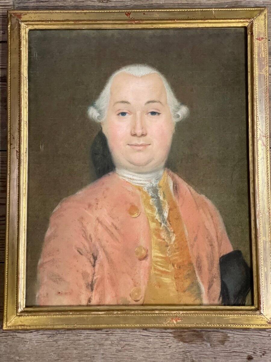 Portrait of a gentleman, pastel on paper, 18th century