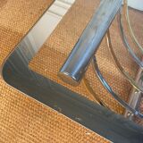 Gold and chrome metal coffee table, Belgo Chrom, 1970s