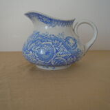 Blue and white ceramic pitcher