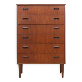 Teak chest of drawers, Danish design, 1960s, production: Denmark