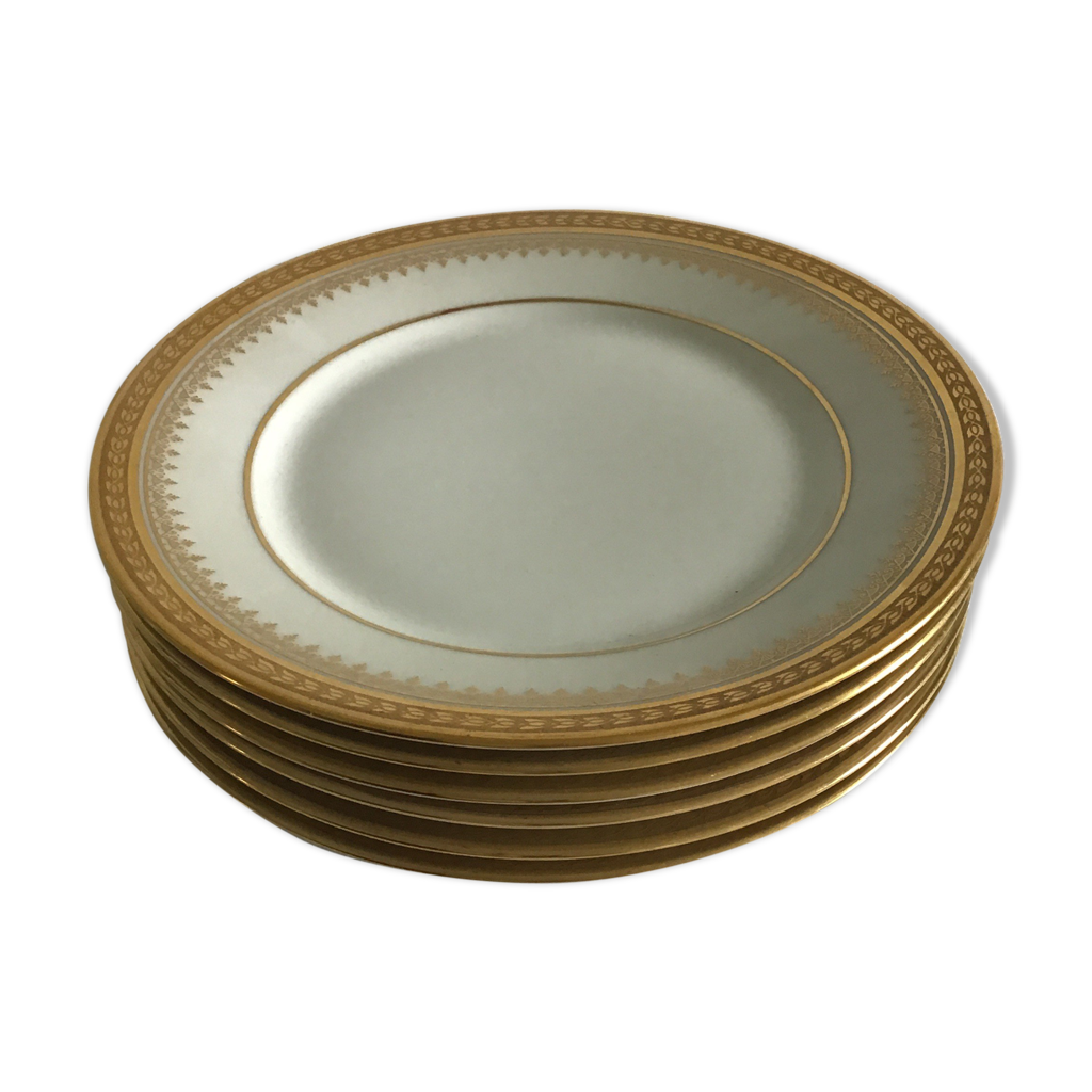 6 assiettes à hors d’oeuvre ou dessert en porcelaine. | Selency