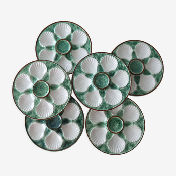 Set of 6 shellfish plates in slip "longchamp"