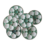 Set de 6 assiettes coquillages en barbotine "longchamp"
