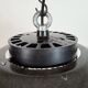 Industrial Grey Enamel Pendant Lamp with Milk Glass, 1960s