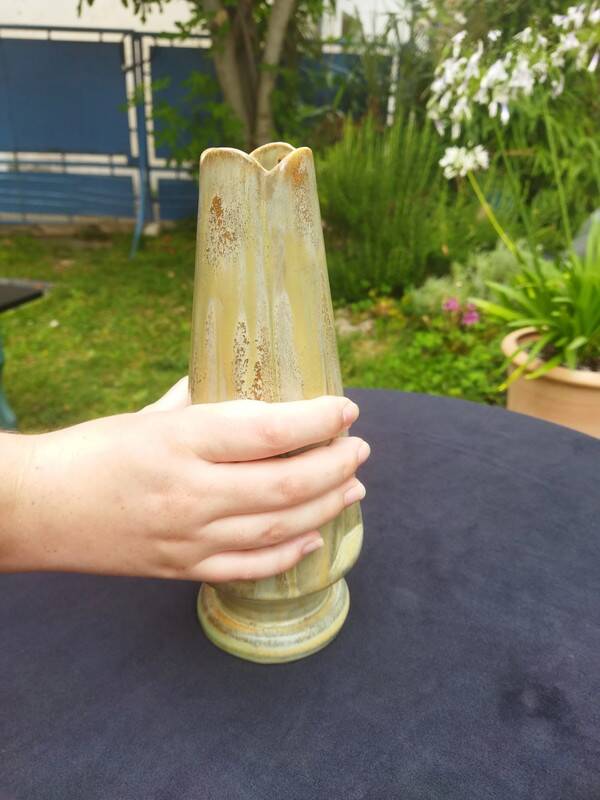 Vintage art deco stoneware vase 1930