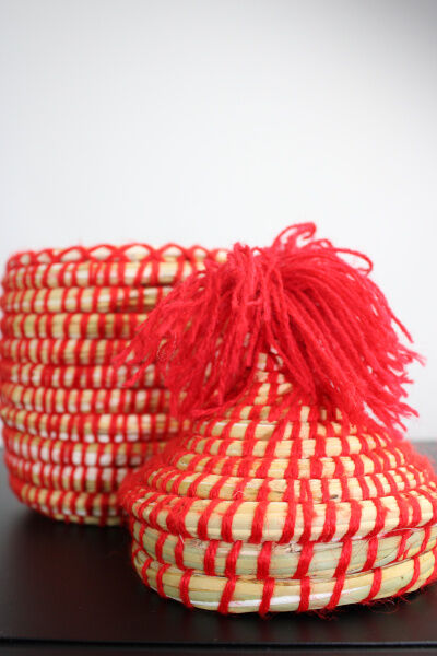 Corbeille berbère “Rouge”