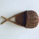 Vintage wall basket in rattan