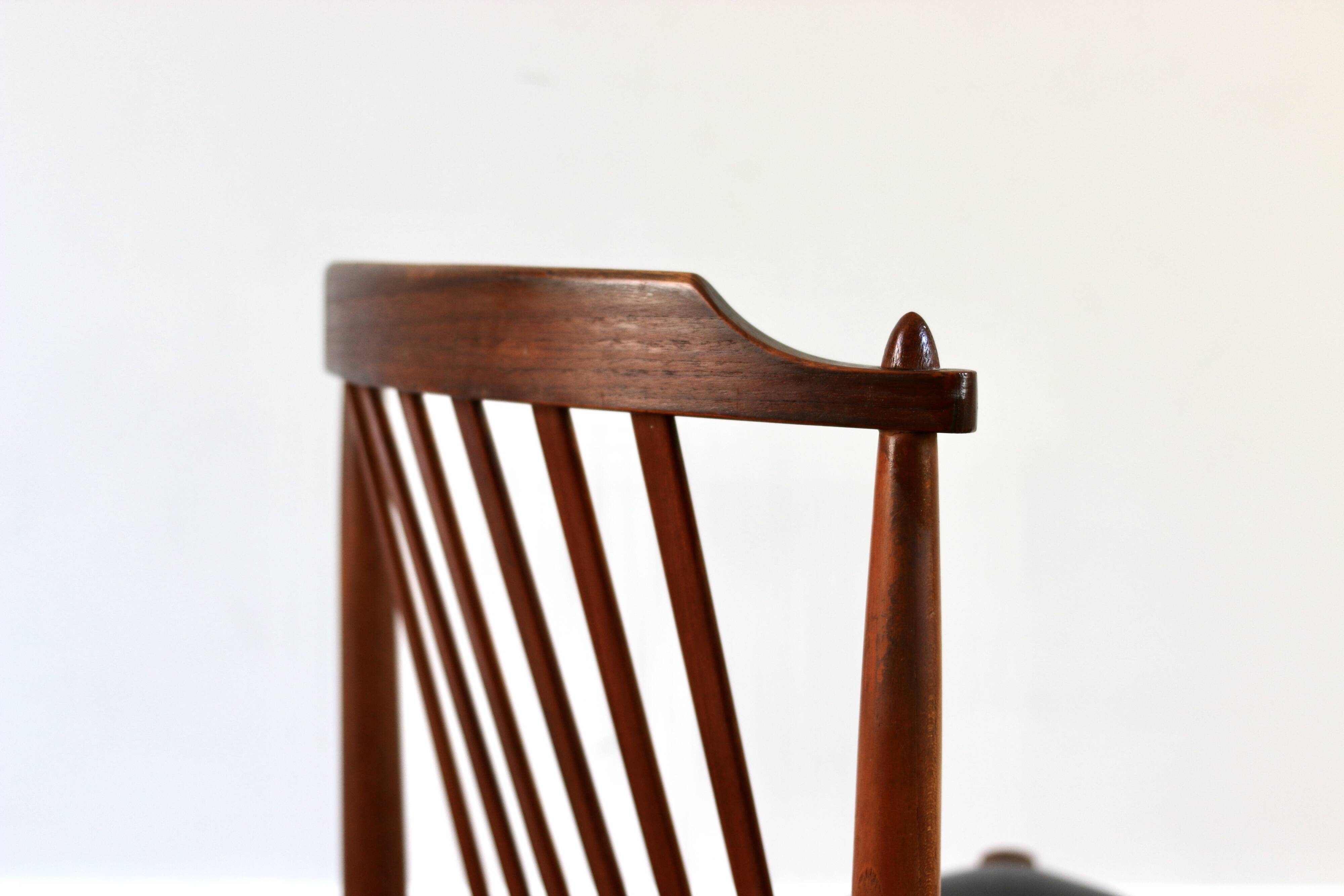 Set of 4 vintage Scandinavian teak Breox chairs, 1960
