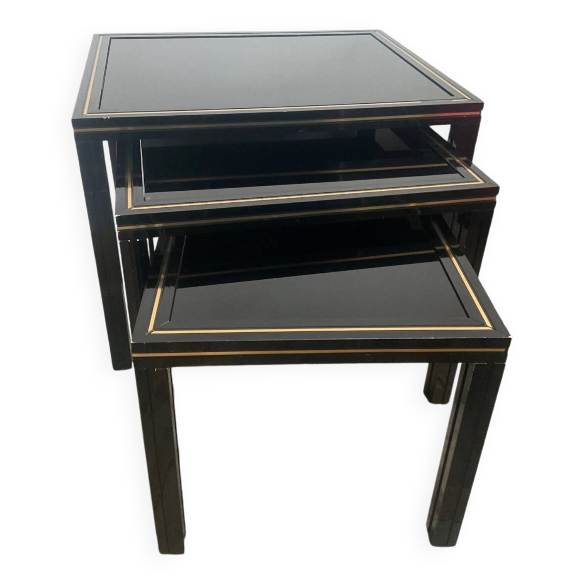 Trio of Pierre Vandel nesting tables from the 70s-80s