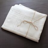 Antique sheet hand-embroidered early 20th century