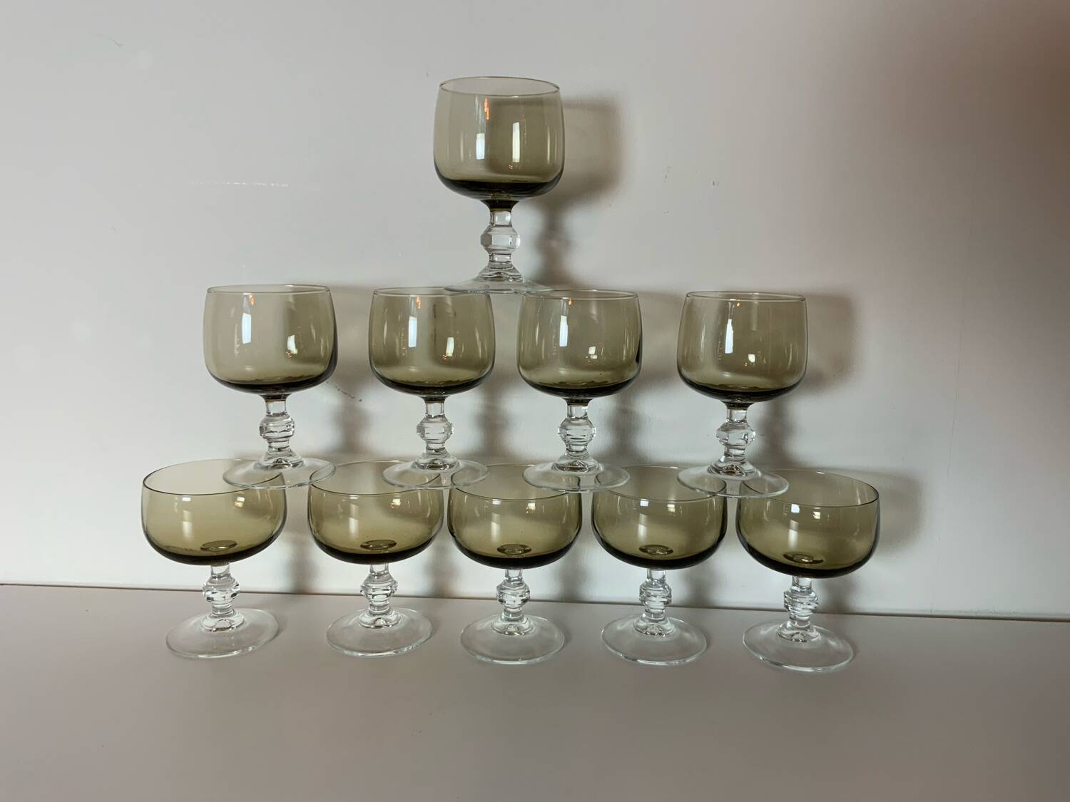 Verres à pied vintage 70´