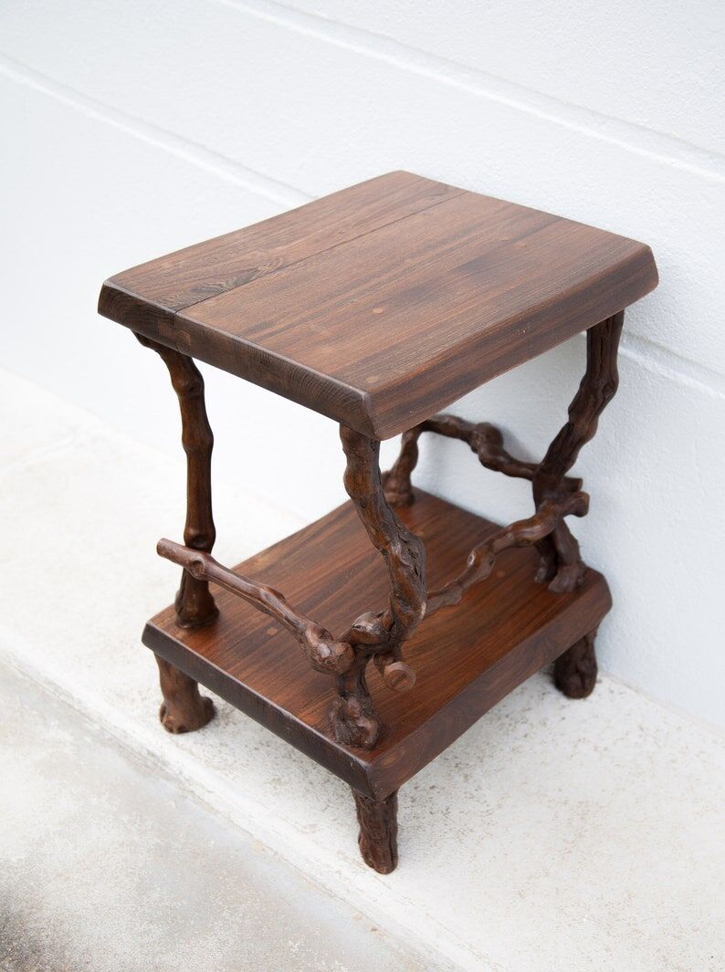 Vines and vintage wood table