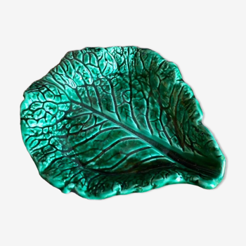 Small ceramic cabbage leaf dish