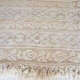 Old embroidery and crochet bedspread