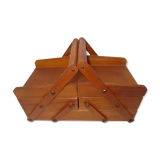 Wood sewing box for children